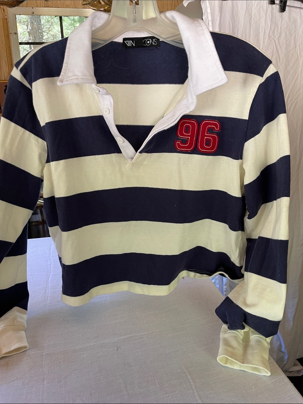 Cotton striped rugby shirt